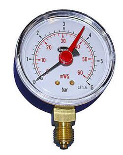 Manometer 1/4" x 63 mm - 6 bar