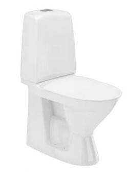 Ifö Spira toilet med lukket S-lås, limning - 650 x 355 mm