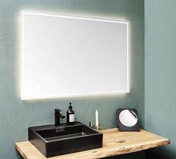 Cassøe Luca firkantet spejl med 4-sidet belysning, backlight og touch - 90 x 80 cm