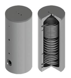Neotherm varmtvandsbeholder Ø600 FJV/VP 2,0M2/150L - PÅ LAGER!