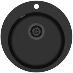 Lavabo Saturn komposit køkkenvask - sort med sort afløb