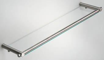 Spejlhylde Cool line i matbørstet stål