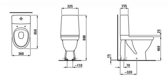 Laufen Kompas toilet uden skyllekant