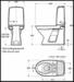 Ifö Spira toilet med lukket S-lås, skruemontering - 650 x 355 mm