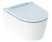 Geberit ONE Rimfree vægmonteret toiletskål inkl. toiletsæde, hvid/krom dæksel