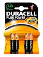 Duracell Plus AAA Alkaline batterier, 4 stk.