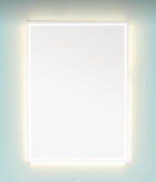 Cassøe Luca firkantet spejl med 4-sidet belysning, backlight og touch - 60 x 80 cm