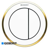 Geberit Omega10 dobbelt fingertryk, guld/hvid