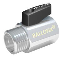 Ballofix kuglehane med håndtag til montering i begge strømretninger m/n